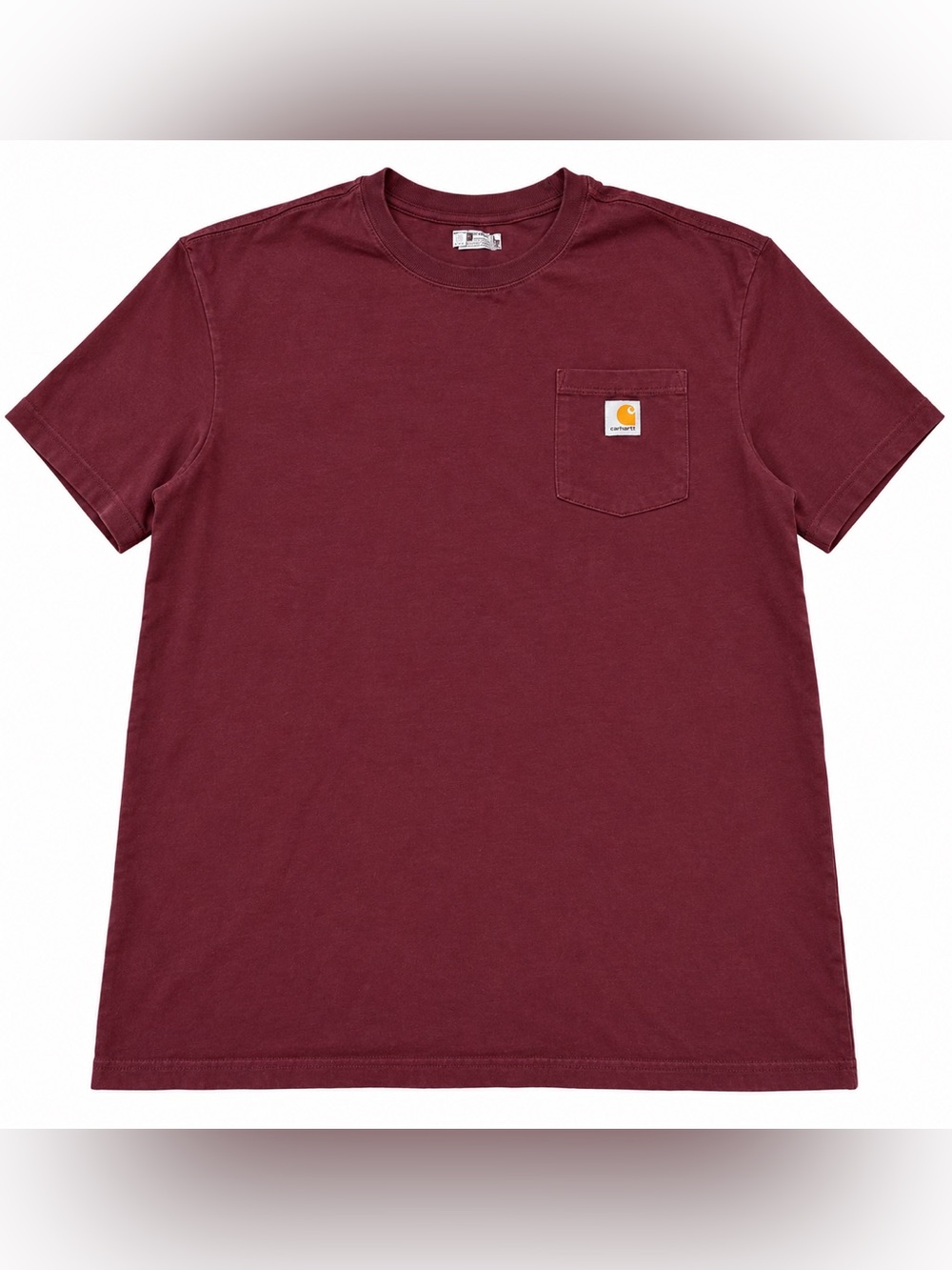 Carhartt Men’s 2XL Tall Loose Fit Pocket T-Shirt Burgundy Maroon Workwear